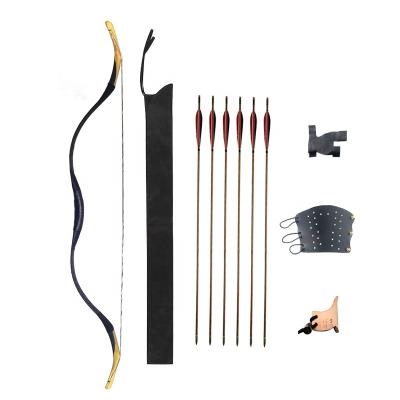 China Fast Speed ​​Alibow Archery Tatar Archery Set Traditional Recurve Bow Bamboo Arrows With Archery Arm Guard And Glove For Hoop for sale