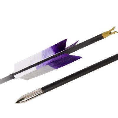 China Shooting Alibow And Hooing Four Feather Carbon Arrows For Horse Archery Fast Speed ​​Arrow Back Shaft With Pattern for sale