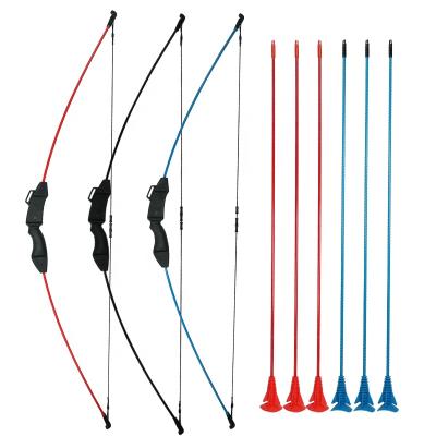 China Safe With High Quality Outdoor Archery Youth Set 15 Pounds Kids Recurve Bow And Safety Arrows Set For Target Shooting Games for sale