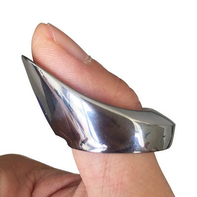 China Hunting Alibow Premium Handmade Archery Thumb Ring Stainless Steel Finger Protector for sale