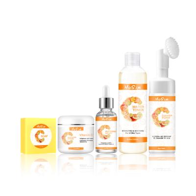 China Wholesale Anti Aging Skin Care Set Vitamin C Hyaluronic Acid Whitening Moisturizing Natural Organic Skin Care Kit Private Label for sale