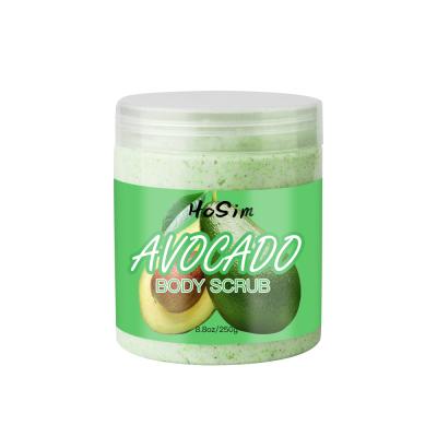 China Chinese Wholesale Exfoliator Body Scrub Private Label Fruit Extract Brightening Avocado Deep Cleansing Body Scrub Korea for sale