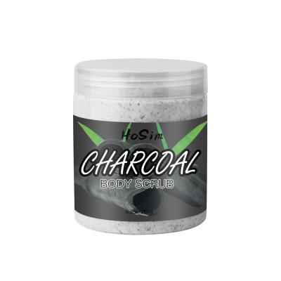 China Exfoliator Maker Private Label Spa Level Organic Skin Charcoal Deep Cleansing Body Scrub for sale