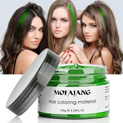 China MOFAJANG Natural Ingredients Dye Hair Coloring Cream Instant Temporary Hairstyle Quick Dry For Men And Women Party Cosplay Hair Color Wax for sale