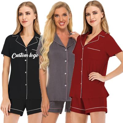 China China QUICK DRY satin pajamas women silk short sleeve pajamas set wholesale ladies pajamas sleepwear for sale