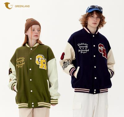 China Wholesale custom logo embroidery college jacket unisex high quality fashion breathable plus size men's jacket for sale