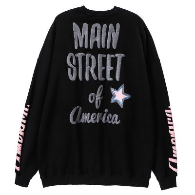 China Anti-Wrinkle New Arrival Spring Men's Sweatshirts Breath Printing Logo Custom 100% Cotton Pullover Plus Size Mens Sweatshirts for sale