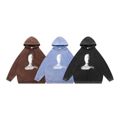 China OEM ODM Mens Gym Hoodies Customized parride Plus Size Washed Pullover Mens Printing Sweatshirt Hoodies for sale