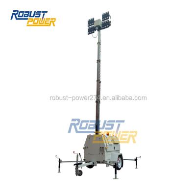 China 4*480W Aluminum Led Exterior Flood Light Tower Telescopic Diesel Engine for sale