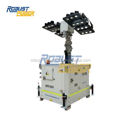 China 48V DC Brushless Alternator 7M Mast Lighting Tower 0.75L/Hr (150 liters/tank) for sale