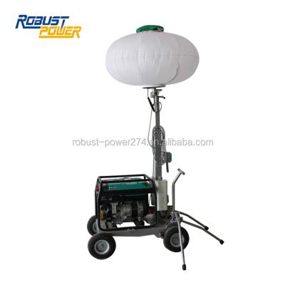 China 2*1000W Balloon Light 1.85L/Hr (15 Liters/Tank) 4.8M Manual Mast Tower Light for sale