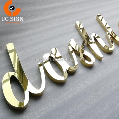 China 3D Sign Letter Size Quality Polished Metal Fabricated Wrapping Mirrored Stainless Steel Channel 3d Letters for sale