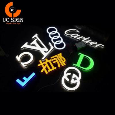 China Buildings Best Selling Custom 3D RGB Led Illuminated Acrylic Letters For Advertising Display for sale