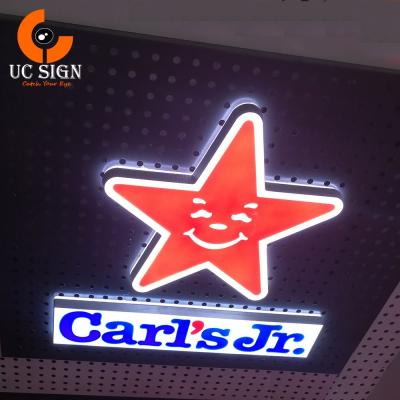 China Buildings Customized Lit / Front Lit Back Led Electronic 3D Illuminated Acrylic Letters Signs for sale