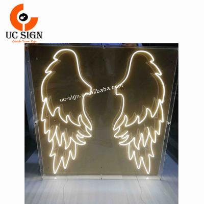 China Flex Neon Retail Store Neon Signs Custom Letters Light Angel LED Angel Wings Sign for sale