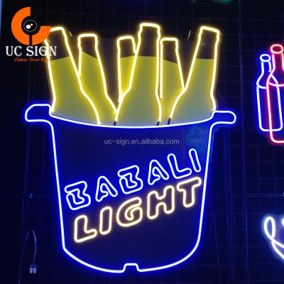 China Buildings Bar Nightclub Neon Sign Retail Store Cafe Glass Advertising Customized Beer Sign for sale