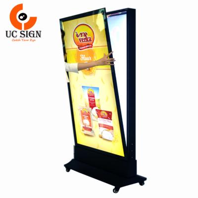 China Adertising Display Position Free Moving Outdoor Advertising Aluminum Profile LED Light Box for sale