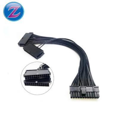 China Desktop Computer Double Power Start Double Power Start Tie Down 24pin Power Cord Synchronous for sale