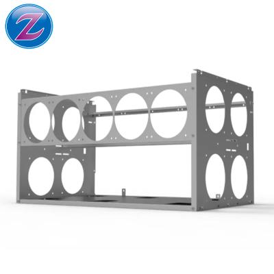 China Stackable Desk 6 GPU 8 GPU 10 GPU Open Air Frame Installations Case Computer Rack for sale