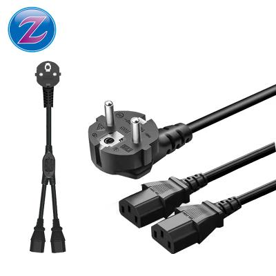 China Desktop C13 2 Pin Plug In Extension Cord APW12 apw9 Eu European Standard Power Cable Power Cord Switch for sale