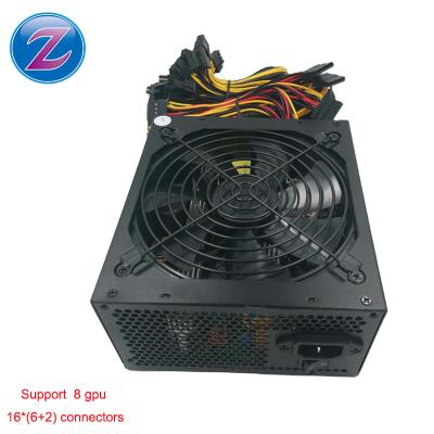 China PSU zumax1200w 1600W 1850w power supply desktop fan quiet for sale