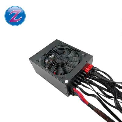 China High Quality Full Modular RGB Fan Power Supply 1600W 80+ Gold With Ribbon Cables ZU-500W/ZU-600W/ZU-800W/ZU-1000W Computer Power Supply for sale