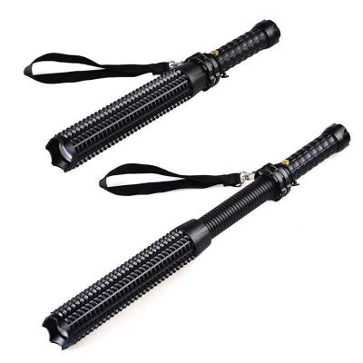 China High Power Police Self-defense Flashlight Light Outdoor Expandable Telescopic Torch for sale