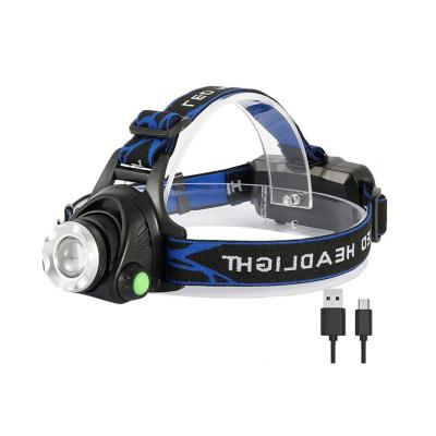 China Super Bright Headlight 10W T6 USB Rechergeable Head Light Led Torch Outdoor Camping Rise Lamp for sale