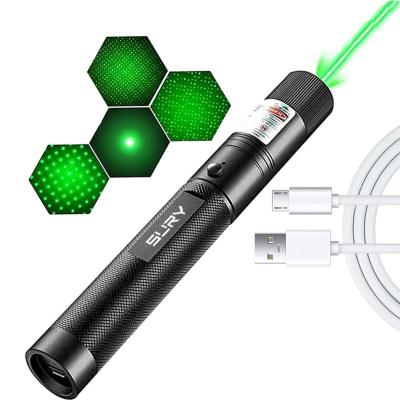 China USB Long Range Laser Indicator For Work Beam High Power Green Laser Flashlight With USB Charging Adjustable Focus Green Flashlight for sale