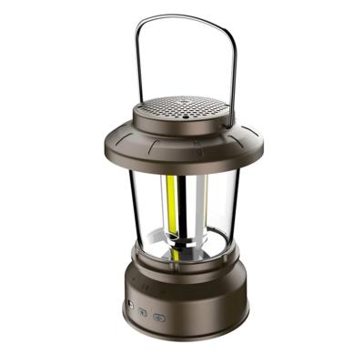 China Cell Phone Emergency Lantern Speaker Emergency Dimmable USB Rechargeable Built-in Hanging Vintage Lights 5W LED Outdoor Camping Lights for sale