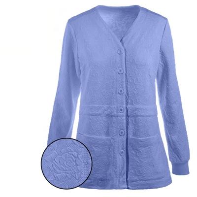 China Wholesale Factory Price OEM Eco-friendly Nursing Uniforms One V-neckline With Inset Front Waist Scrub Jacket for sale