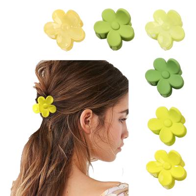 China Cute Decoration Wholesale Fashion Design Hair Accessories Green Flower Hair Clip Set Kids Bow Hair Clips For Kid Girls Gift for sale