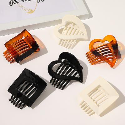 China Wholesale Amber Design Hair Accessories Comb Elegant Hairpin Decoration Fashion Acrylic Hair Clips For Women Girls for sale