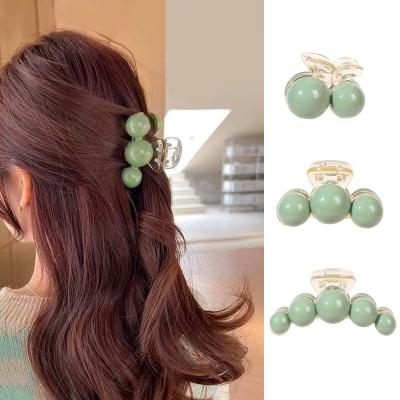 China Wholesale Elegant Hair Accessories Green Design Large Decoration Fashion Pearl Hairpin Hair Clips For Women Girls Decoration for sale