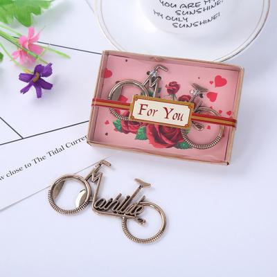 China Viable Beer Opener Bicycle Sublimation Gift Favor Wedding Promotion Funny Bottle Opener for sale