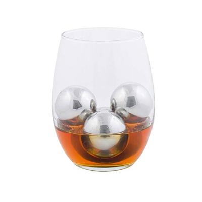 China Sustainable Reusable Stainless Steel Ice Cube Ball Shaped With PP Box Tray for sale