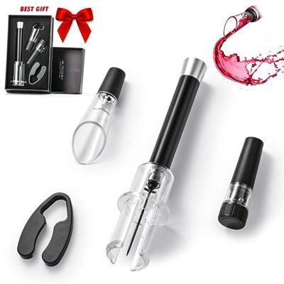 China 2019 Viable Amazon Top Selling Vacuum Air Pressure Pump Wine Needle Bottle Opener Gift Set For Bartender Kit for sale