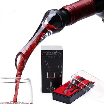 China Sustainable Hot Sale Gift Set Wine Aerator Pourer Wine Decanter Pourer for sale