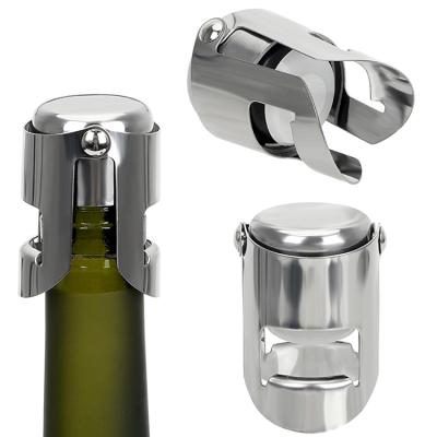 China Professional 304 Stainless Steel Gold Sparkling Wine Bottle Sealer Professional Champagne Bottle Stopper for sale