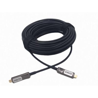 China Camera USB 3.1 Type-C to Video Type-C Cable 4K@60Hz Fiber Optic AOC Transmits Up 5M Silver Plated Connectors for sale