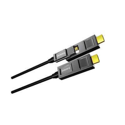 China Active Home 4K HDR HDM1 Therter Cable / Hybrid Copper Optical Fiber With Detachable Connector for sale