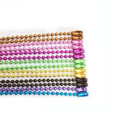 China Cloth Curtain / Shutters Stainless Steel Gold Iron Ball Chain Silver Beaded Chain Collar for sale