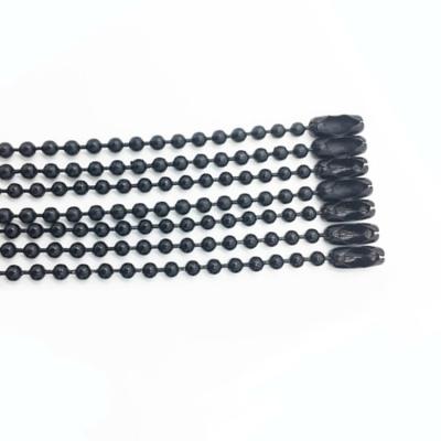 China China OEM Cloth / Metal Curtain Shutters Supplier Colored Ball Black Bead Chain For Collar for sale