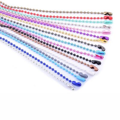 China Custom fabric curtain/shutters multi-shape bead chain professional processing metal ball chain with connector for sale