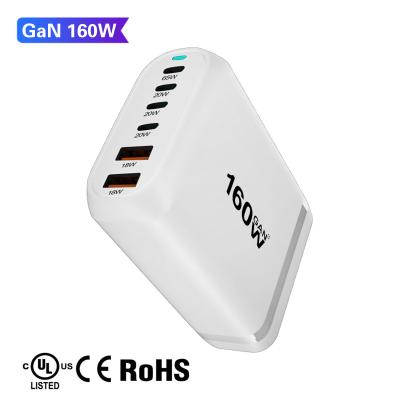 China 160W 4USB 2USB-C Ports PD Fast Desktop Charger For MacBook And Laptop Power Charging for sale