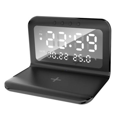 Китай Qi Desk Wireless Phone Charger Holder with LED Display and 15W Wireless Charger Stand продается