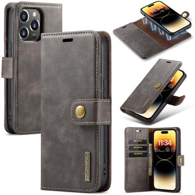 China Card Flip Lanyard Phone Case Dg.Ming Pu Leather Mobile Phone Wallet for iPhone 15 Pro Max for sale