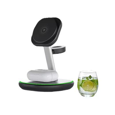 China White 15W 3 In 1 Wireless Charging Station for Smart Watch and Earphone Connect Type C for sale