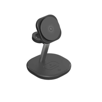 China Custom Logo Multifunctional 3 In 1 Wireless Charger Station Stand Qi 15W Fast Charging for sale