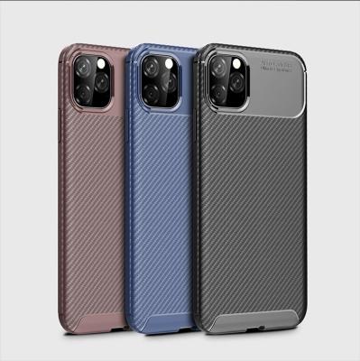 China Function Protect Mobile Phone TPU Case Carbon Fiber Brushed for iPhone 11 Pro Max for sale